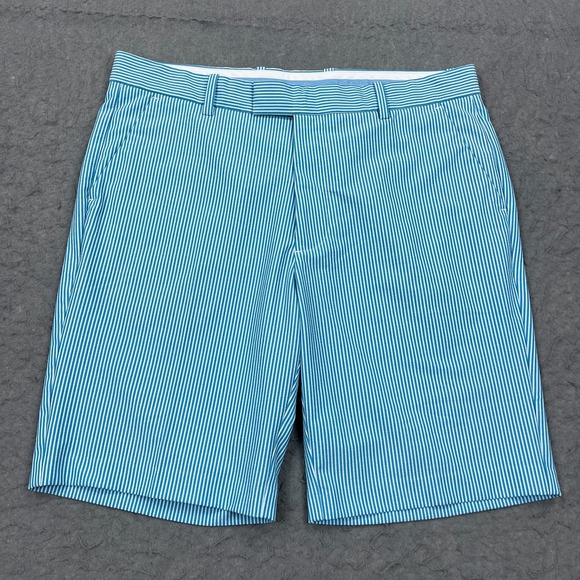 G/FORE | Shorts | Gfore Shorts Mens 34 Blue Seersucker Striped ...